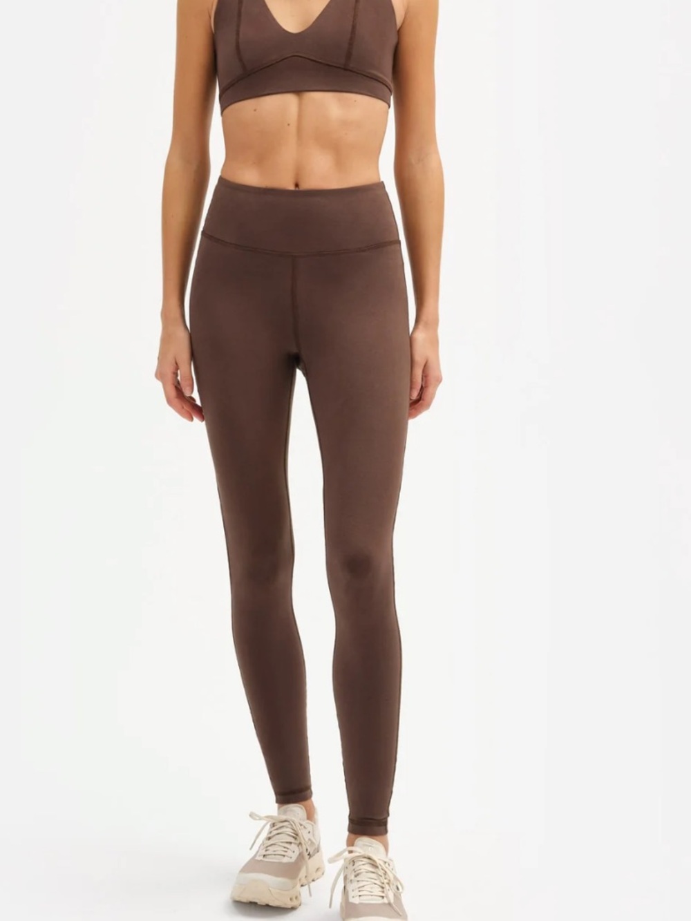 NWT MATE The Label Organic Stretch Full Length Legging in Mocha Brown Size XS